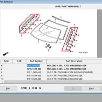 List Moulding Karet Kaca Depan Civic Genio Original