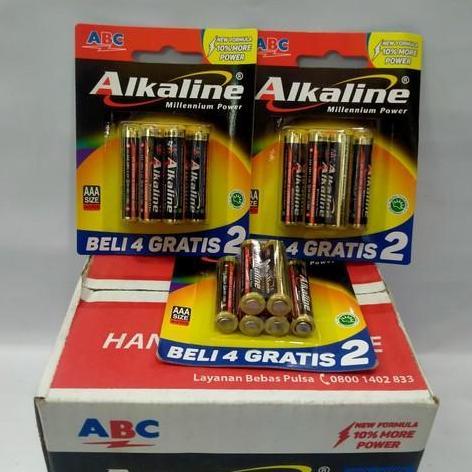 Errozishop - Baterai Alkaline Abc Aaa Isi 6 / 1 Box Isi 12 Pack. / Baterai Alkaline A3 Isi 6 Origina