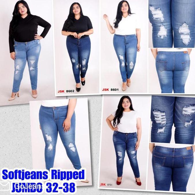OOTD Celana Jeans Wanita / Celana Jeans Ripped Wanita JUMBO / Jeans Sobek OOTD