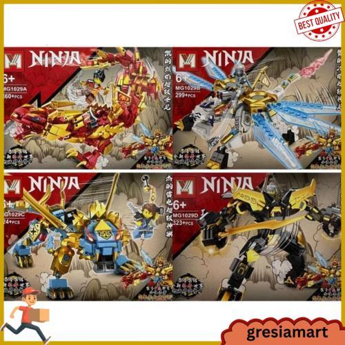 Obm99144 - Mainan Balok Susun Bricks Blocks Ninja Dragon Zane 4In1 Besar Blok Figure Ninja Naga Seda