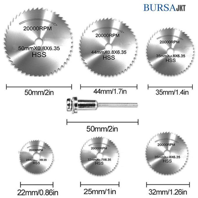 FEWRITZ MATA + BATANG GERGAJI GERINDA POTONG MINI CUTTING WHEEL 16 - 30 MM PROTOK