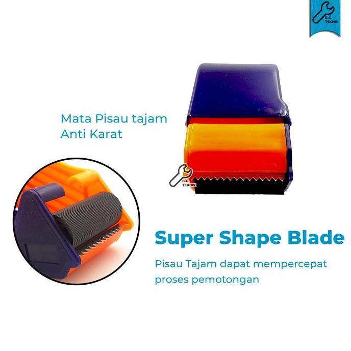 Ready Alat Cutter Pemotong Lakban isolasi / Tape Dispenser Cutter Rusfet