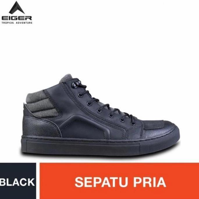Sepatu Eiger Riding Black Gaea Mid Cut Shoes Touring Outdoorsporty