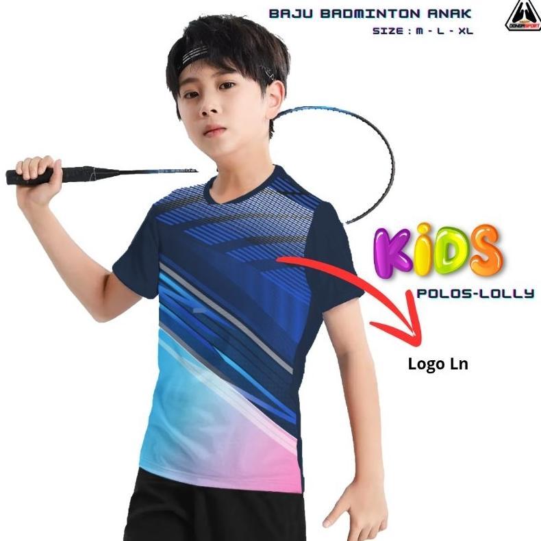 SULIZKRIYA BAL-01 KIDS BAJU BADMINTON ANAK-ANAK JERSEY BADMINTON ANAK KAOS BULUTANGKIS PRINT TERMURA