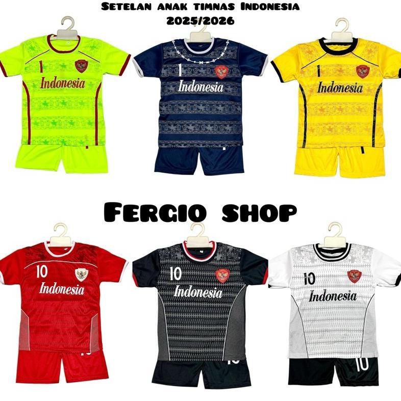 HANNABIMART SETELAN BAJU ANAK TIMNAS INDONESIA/ BAJU BOLA ANAK TIMNAS INDONESIA/ SETELAN BAJU BOLA A