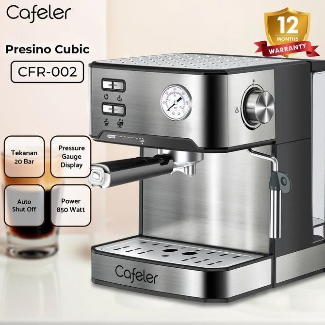 Cafeler Mesin Kopi Espresso Machine 51 Mm Porta Low Watt Coffee Maker Stainless Steel