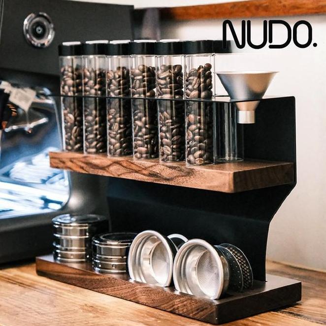 Nudo Lab Coffee Storage Tube Set Tabung Kaca Display Penyimpanan Kopi
