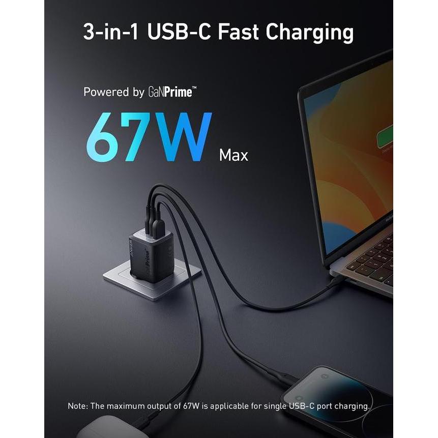 Wall Charger Anker GaNPrime 67W - A2669