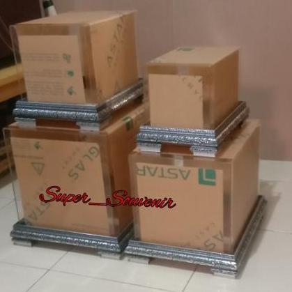 Kotak seserahan/Frame dan tutup acrylic /1 set 4 box acrylic TP
