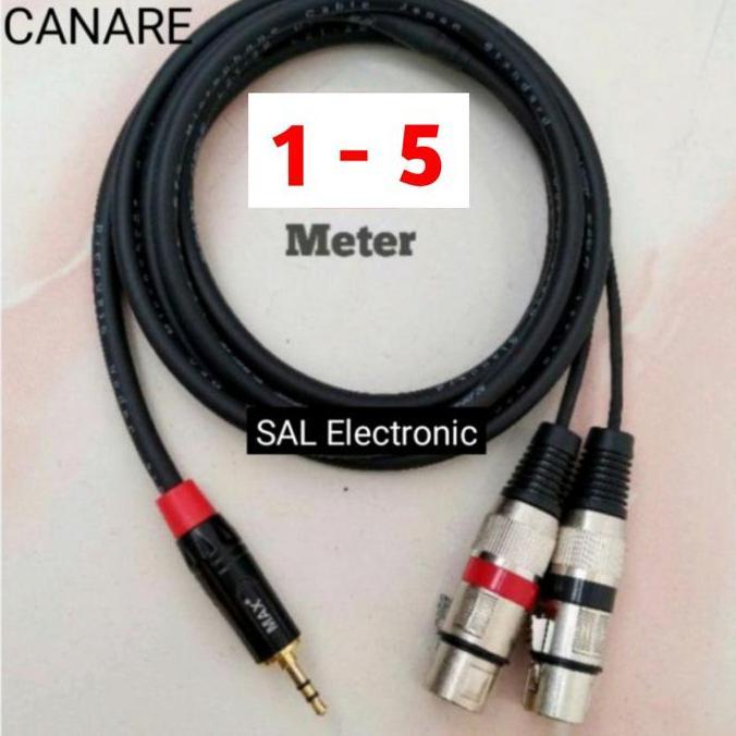 Kabel Jack Mini Stereo 3,5 To Dual Xlr Female