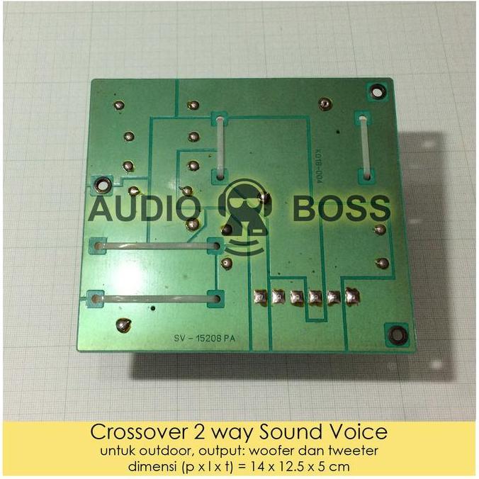 Crossover Pasif 2 Way Sound Voice 650 - 1000 Watt Woofer Dan Tweeter