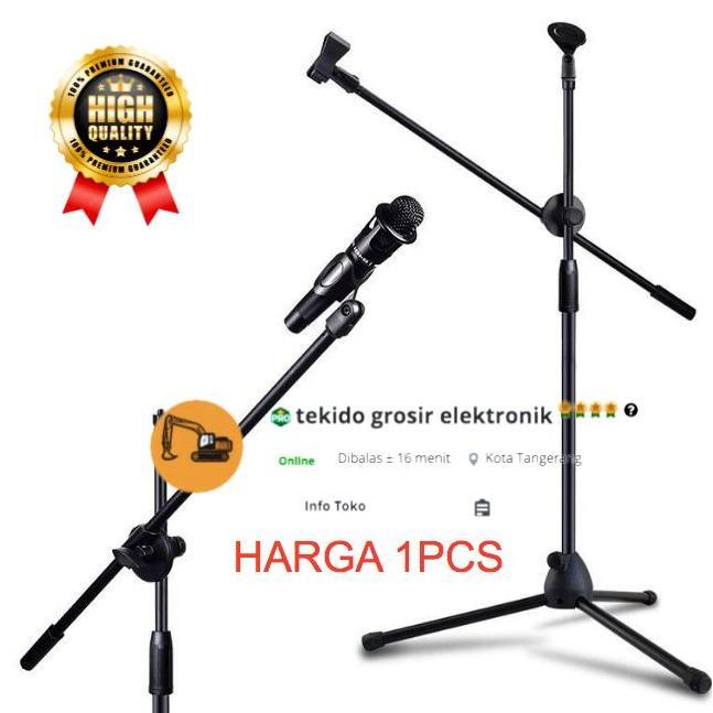 TRIPOD MIC / STAND MIC LANTAI TRIPOD HOLDER STAND MICROPHONE MIKROFON PROMO