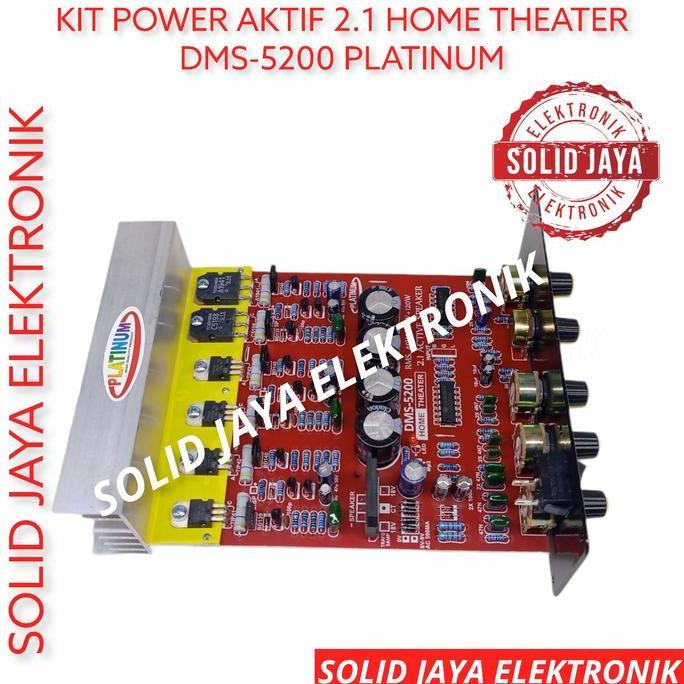 Kit Power Speaker Aktif 2.1 Home Theater Amplifier Dms5200 Platinum