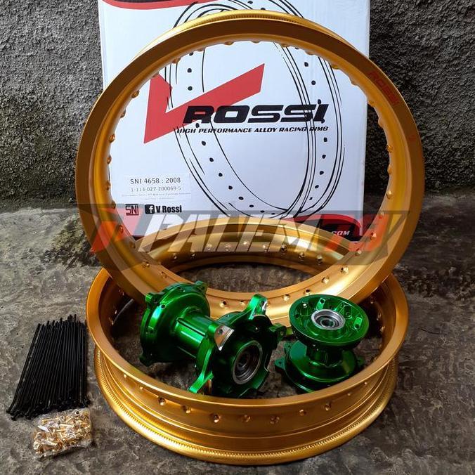Ready Velgset Gold Supermoto CRF 150 L Velg Velk CRF150 Tromol Hijau murah