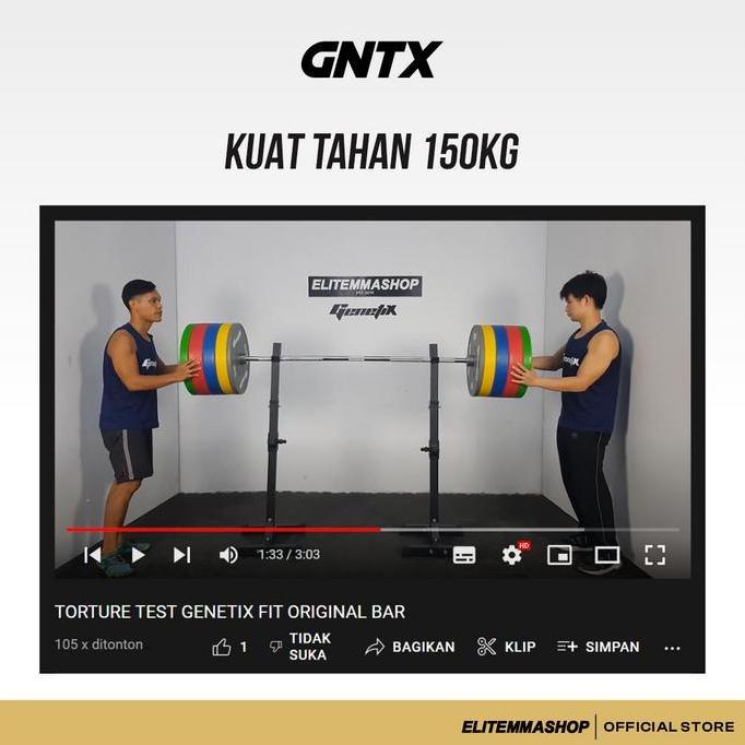 Genetix Fit Original Barbell 1.8M, Barbell, Stik Barbell, Barbell Fitness,