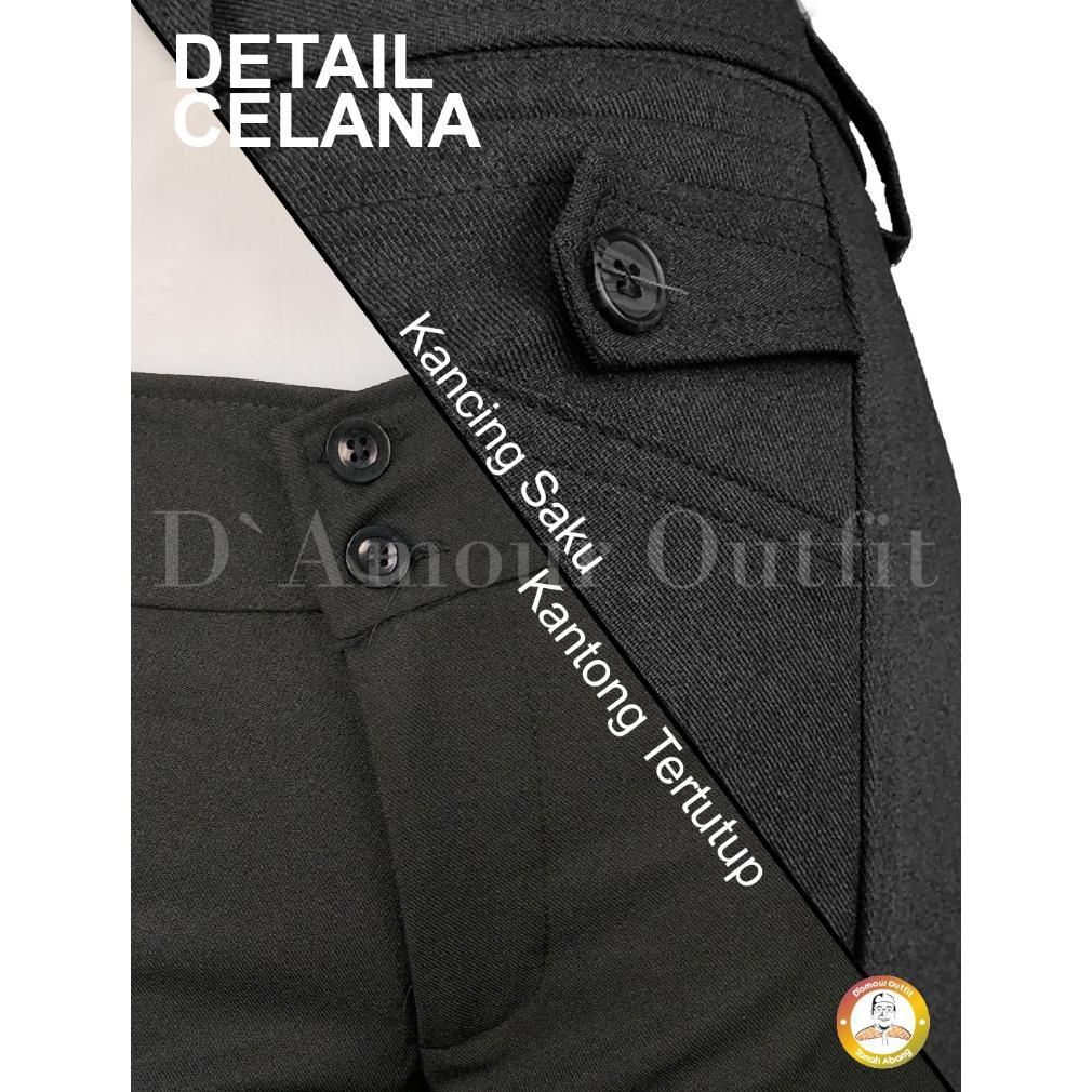 Diskon One Set Setelan Jas Blazer Dan Celana Bahan Kancing Saku Wanita Stelan Jas Kerja Kantor Cewe 