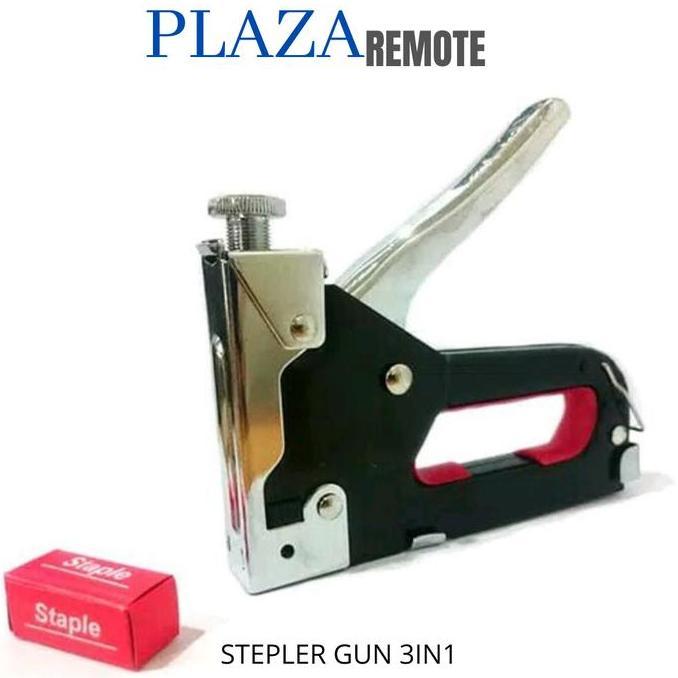 MELAKASA Stapler Gun 3 in 1 Staples 4 14 MM Tembok jok motor triplek kayu 3IN1