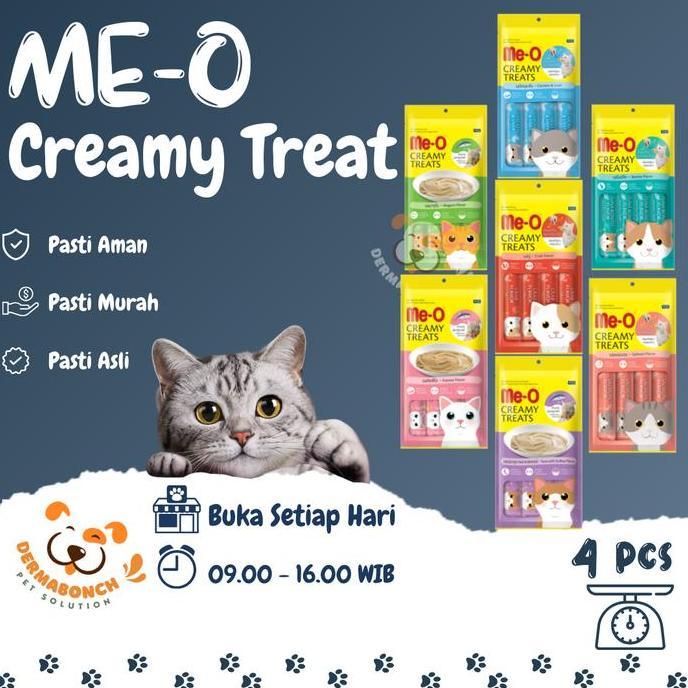 Ready SNACK/Treat Kucing (Cat) Me-O MeO Creamy Treat Treats Per Dus Box Boks