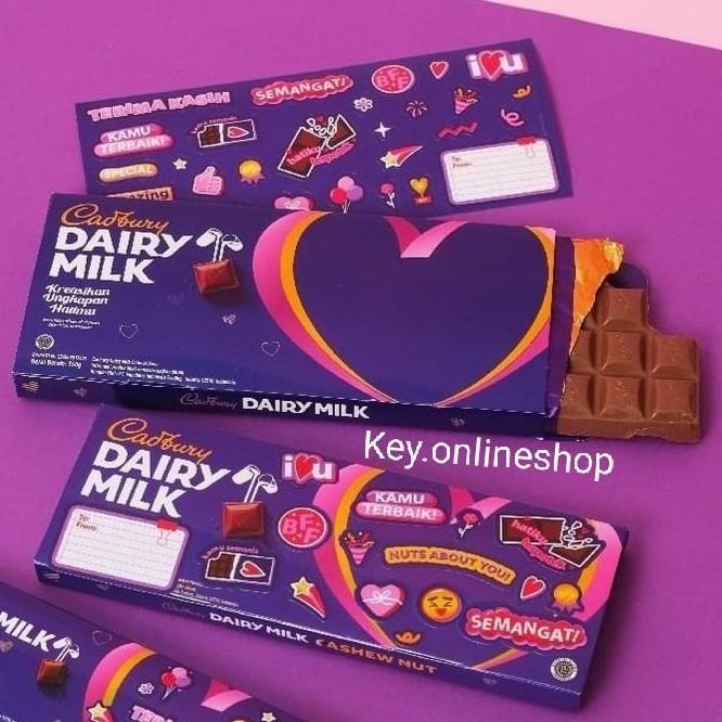 Coklat Cadbury 160gr Cokelat Dairy Milk Chocolate Edisi Valentine 150g