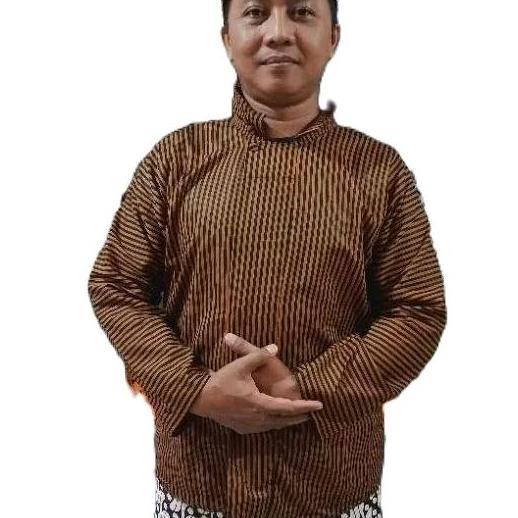 Baju lurik adat jawa laki / perempuan dewasa baju surjan adat jawa - BAHAN HALUS LL