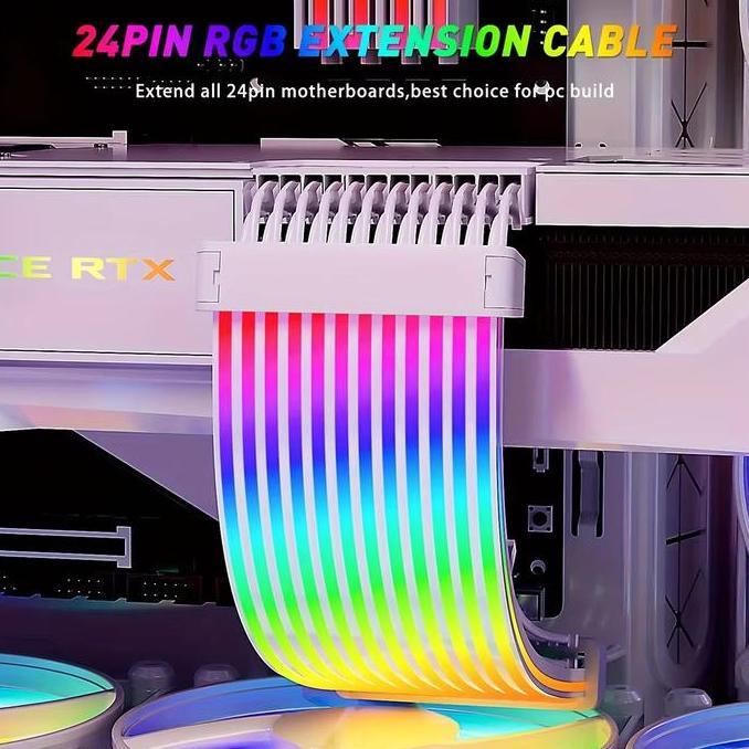 5V 3PIN ARGB PSU & VGA Extension 24Pin PSU Extension ARGB Strip ARGB Sync Cable PSU Cable Cover