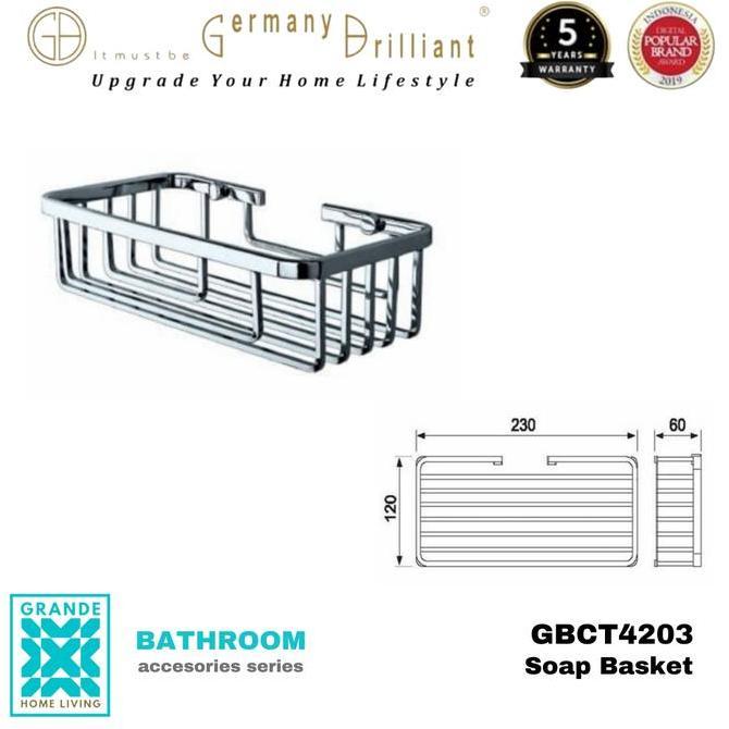 Germany Brilliant Rak Sabun Kuningan Chrome GBCT4203