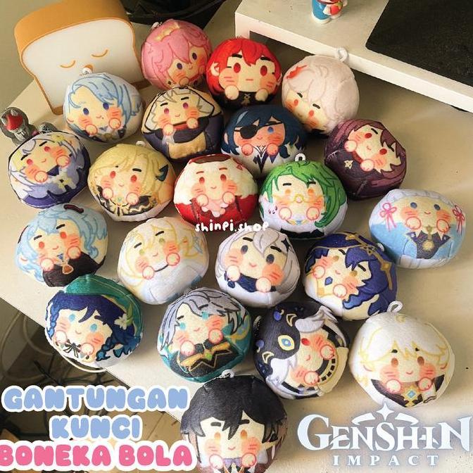 HAMPERS GANTUNGAN BOLA BONEKA GENSHIN IMPACT KADO KEYCHAIN HADIAH GIFT KLEE HUTAO VENTI NAHIDA KAVEH