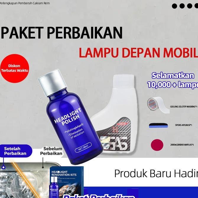 Paket Kombinasi Baru Set Renovasi Lampu Mobil, Perlengkapan Pembersih Lampu, Alat Perbaikan Lampu, S