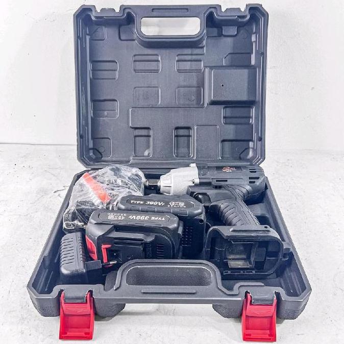 Promo Bor Impact Wrench 1/2 Inch 400Nm 2 Baterai Fullset Acc  Zhihe Zh88L New Support By Xapr
