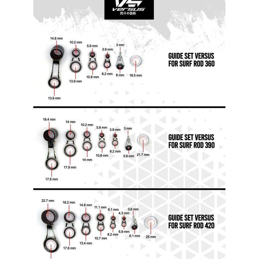 Guide Set Versus Surf Rod Casting | Sparepart Ring Guide Joran Versus Untuk Surf Rod Kuat & Tahan La