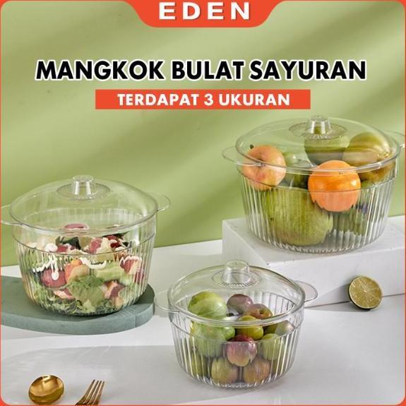 zumiastoree_ayu - eden - mangkok plastik aesthetic 450ml/600ml + tutup | salad buah sup sayur