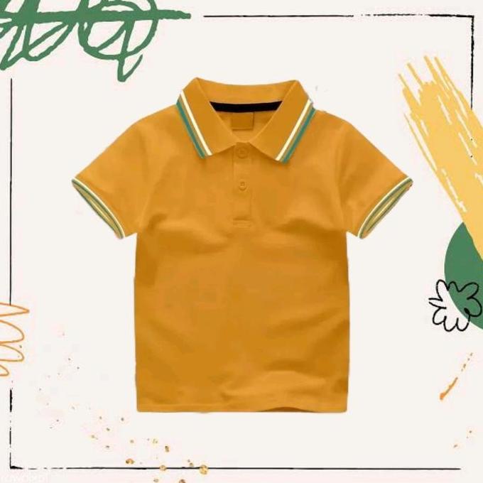 Kaos Kerah Wangki Anak Polos Laki-Laki dan Perempuan Umur 2-10 Tahun Unisex Bunda Putih