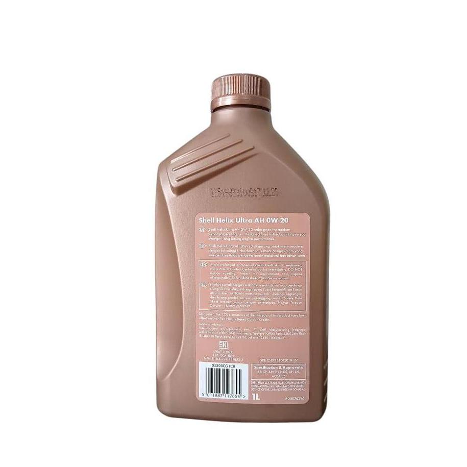 Oli Mesin 0W20 Shell Helix Ultra AH SAE 0W-20 Fully Synthetic API SP SN Plus ACEA C5 [1 Liter]