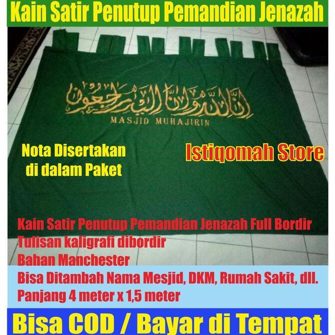 Kain Satir Tirai Penutup Pemandian Jenazah Bahan Manchester