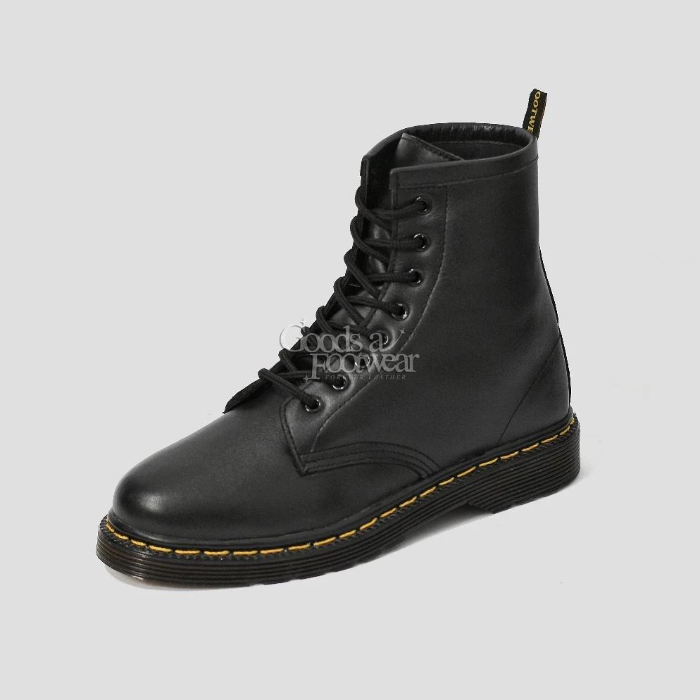 HOT GOODS A FOOTWEAR Firlo - Sepatu Boots Docmart Tinggi Pria 8 hole Kulit Asli