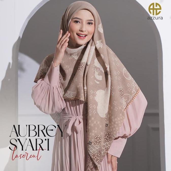 New Aubrey 6 - [Syari Jumbo] 130 x 130 Azzura Scarf (Scarf Segi Empat Serat Perancis Premium Wanita 