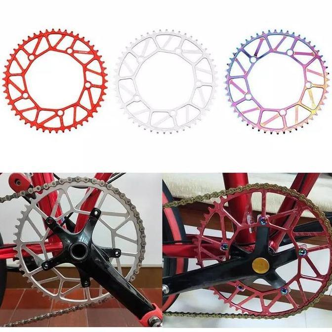 Litepro chainring Sepeda Lipat Gir Gear Depan Hollow BCD 130mm CNC