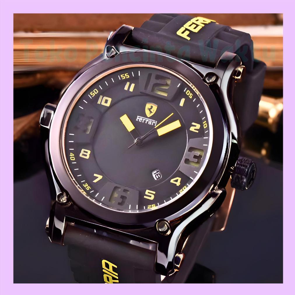 wajib punya fashion sporty jam tangan pria jm23 scuderia, desain keren dan tahan air
