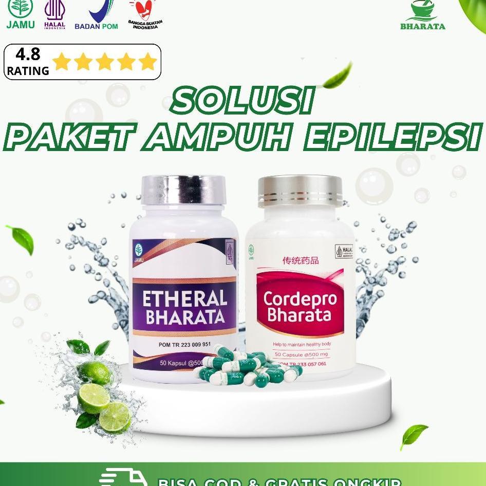 Paket Ampuh Obat Herbal Epilepsi Kejang Ayan & Saraf Etheral Cordepro Bharata Original