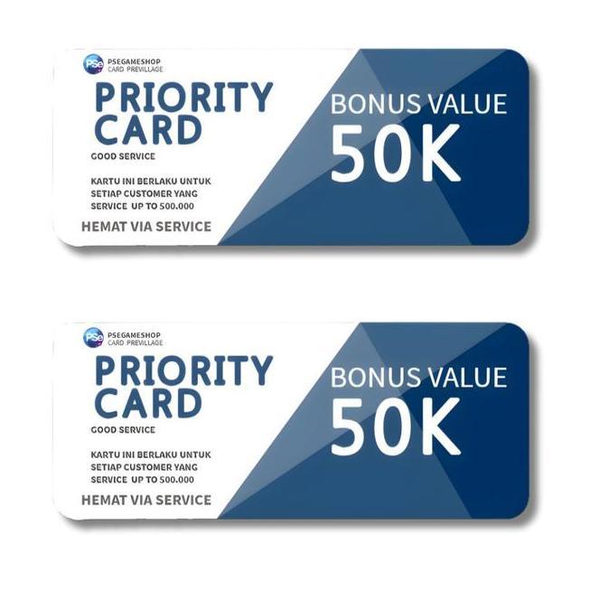 PRIORITY CARD Service Previllage / Kartu Service Console Nintendo switch / PS3 / PS4 / PS5 murah
