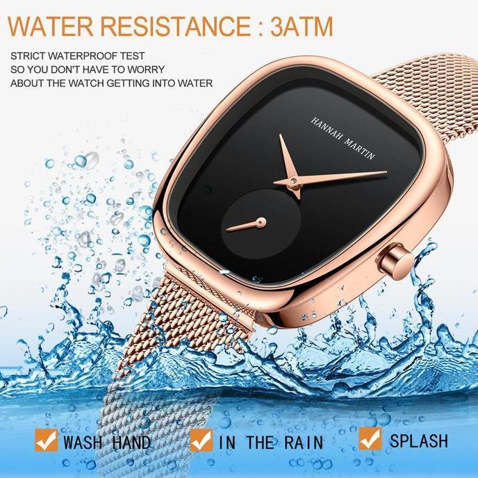 Jam tangan Wanita Hannah Martin 1251 Elegan bisnis Korea original