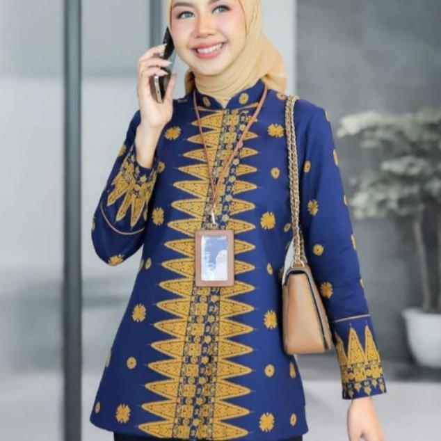Baju Batik Wanita Lengan Panjang Bluse Batik Lengan Panjang Motif Terbaru