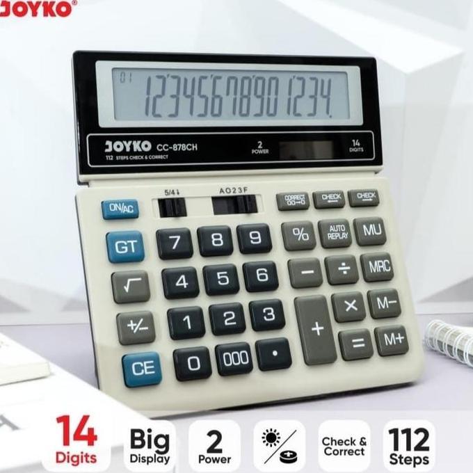 55. Kalkulator Joyko Cc 878Ch Calculator 14 Digit Check Correct Cek Ulang 878 Ch