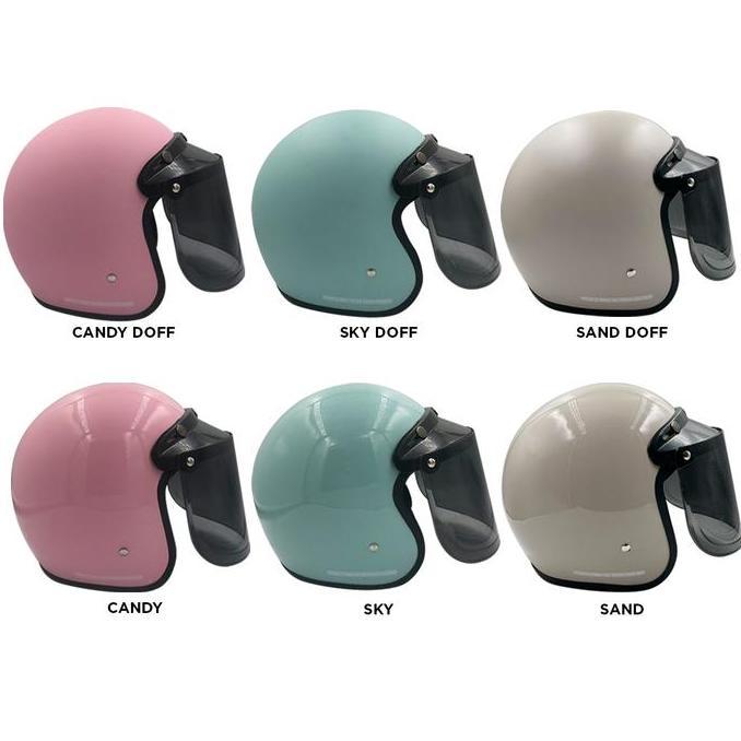 NEW CVN HELM BOGO DEWASA UNIK LUCU / HELM RETRO DEWASA SNI ORI