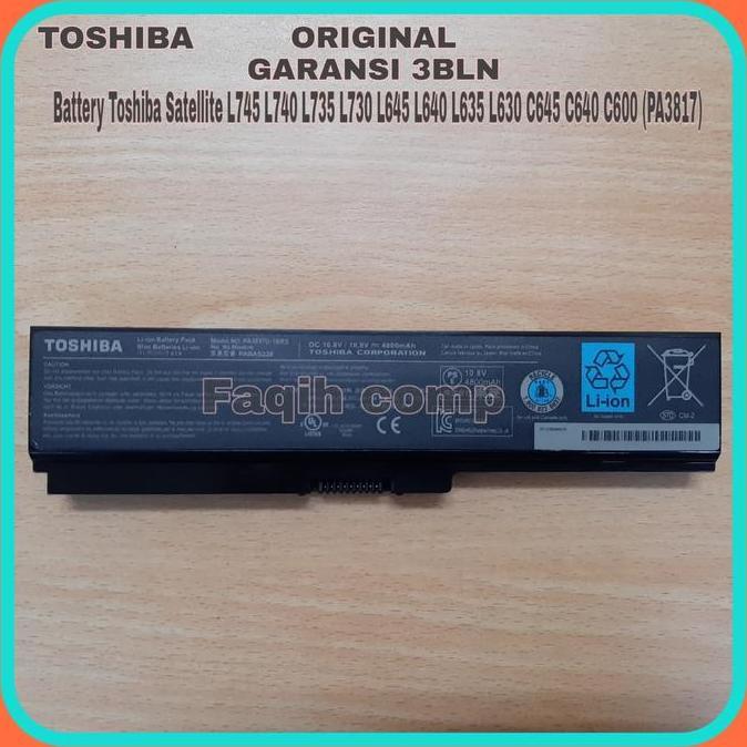 TERMURAH - Baterai Original Laptop Toshiba satellite L645 L640 C640 C645 L740