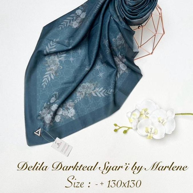 Marlene - VOILE PRINT SYARI | Hijab Segiempat Voal Motif Syari Jumbo