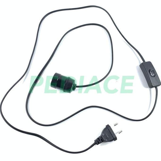 Lansungkirim- Fitting Lampu Gantung Broco Fitting E27 Dengan Kabel Saklar On/Off
