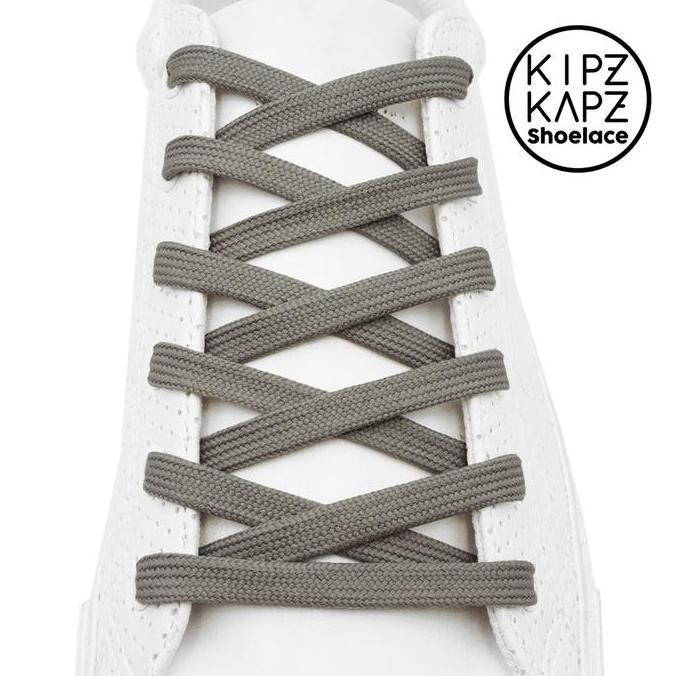 KIPZKAPZ F3 Grey - 90cm - Tali Sepatu Pipih / Flat Shoelace 8mm