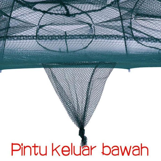 Procedere- Jaring Ikan Perangkap Bubu Payung  8 Lubang Jala Udang Kepiting Automatis 8 Lubang Alat J