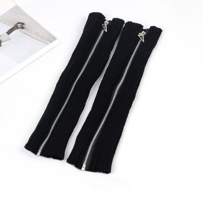 40CM Leg Warmer Selutut Socks Leg Warmer Rajut Wanita Gaya Kaos Kaki Gradasi Gothic Socks Lolita Soc